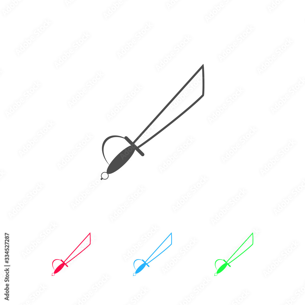 Sword icon flat. Sword icon flat.