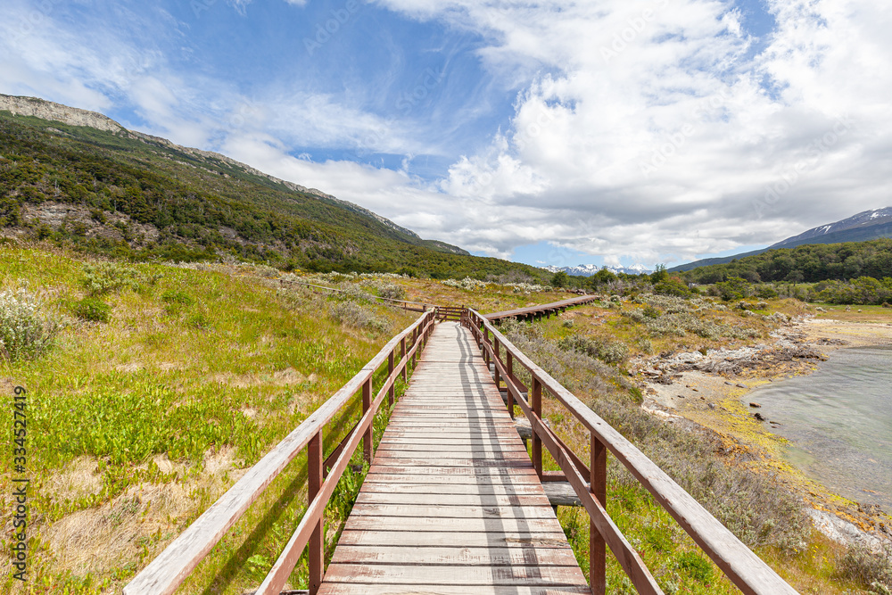 Wooden Pathway at Tierra del Fuego National Park - Ushuaia - Argentina