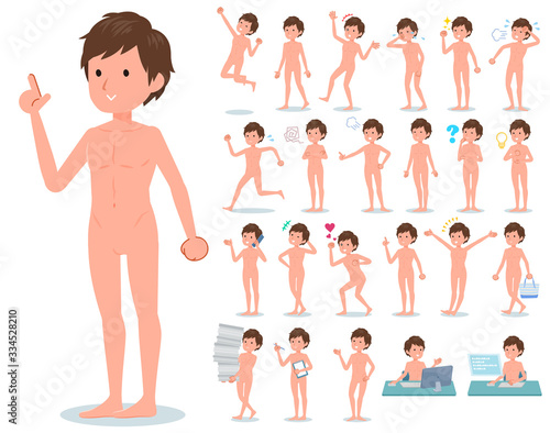 flat type nude men_emotion