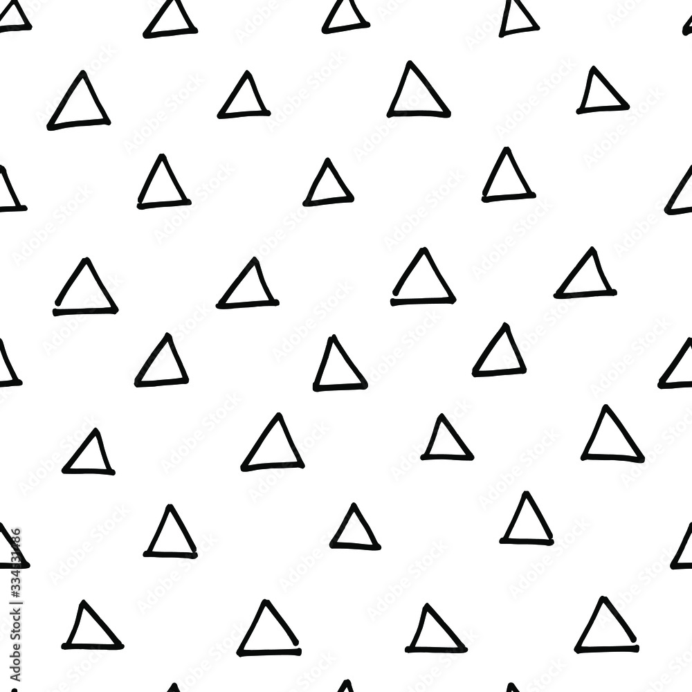 Seamless pattern with hand drawn triangles vector image. Geometric wallpaper. Seamless pattern with hand drawn triangles vector image. Geometric wallpaper.