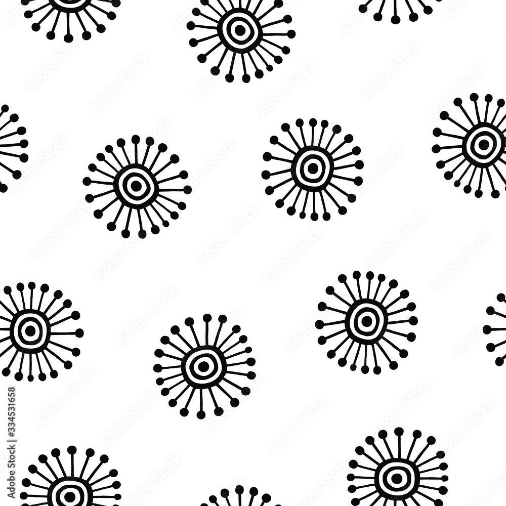 Virus seamless pattern. Simple abstract hand drawn vector background. Virus seamless pattern. Simple abstract hand drawn vector background.