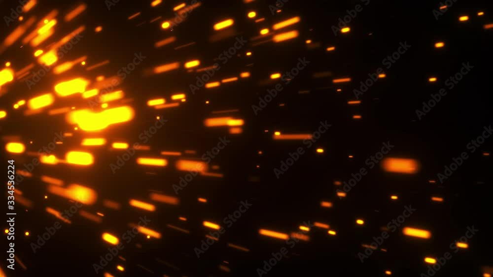 Fast flight of embers in the dark space. The lateral direction. 3d rendering computer background Fast flight of embers in the dark space. The lateral direction. 3d rendering computer background
