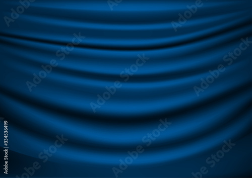 Blue drapery. Abstract vector background