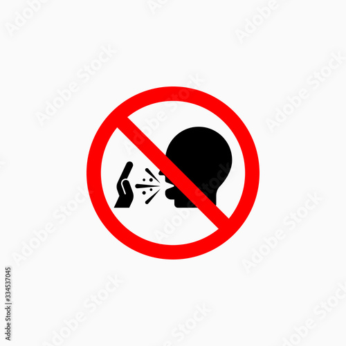 no cough icon, do not sneeze vector