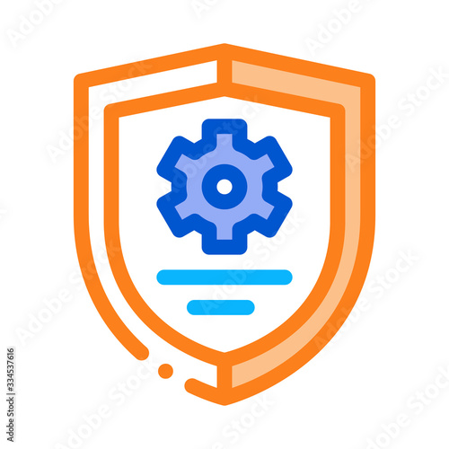 cybersecurity icon vector. cybersecurity sign. color contour symbol illustration