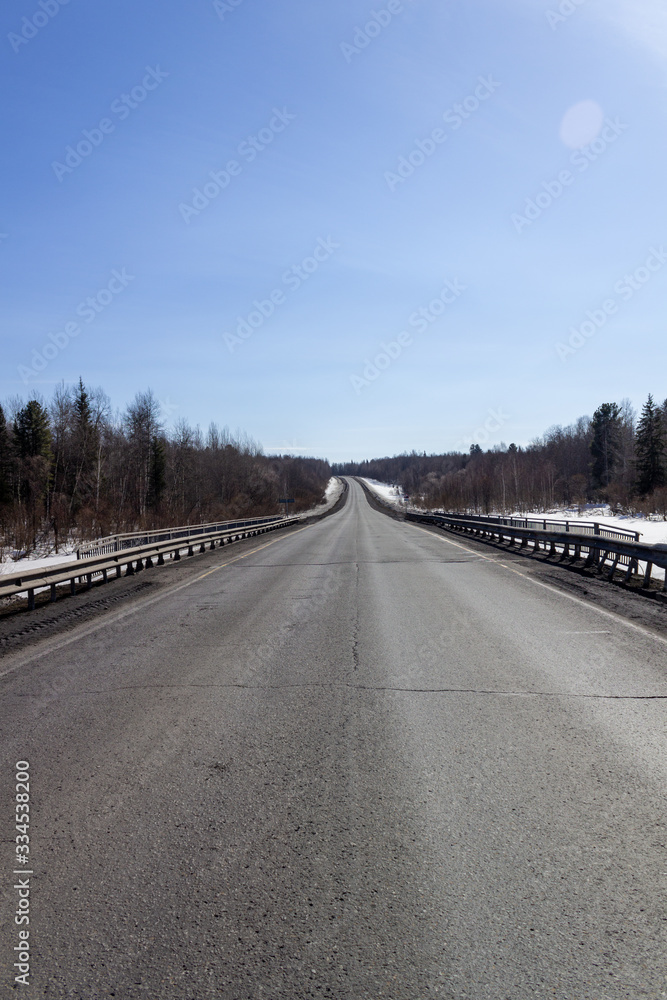 Asphalt road in the forest. A beautiful journey Asphalt road in the forest. A beautiful journey