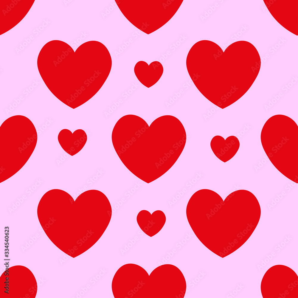 Seamless texture with hearts. Style for Valentine's Day. Vector