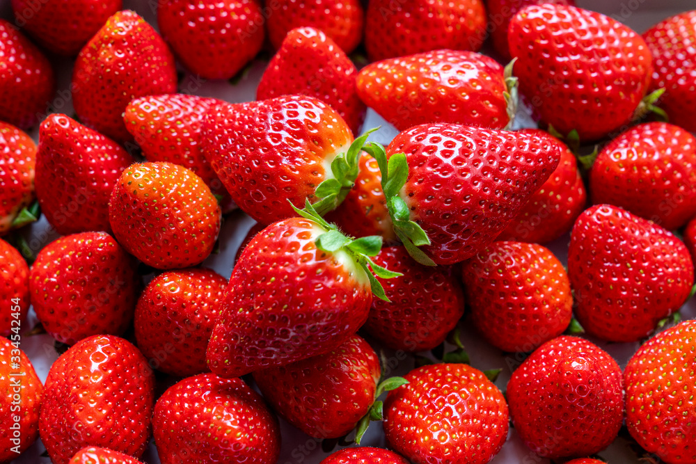 Some fresh strawberries. Some fresh strawberries.