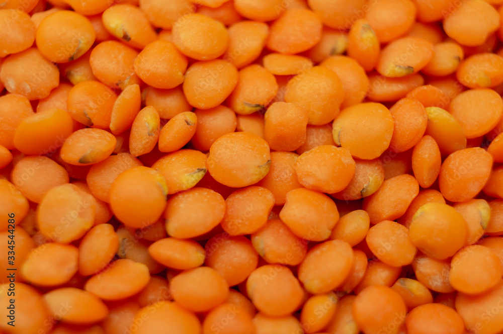 Lentil groats close-up. Closeup Lentil groats close-up. Closeup