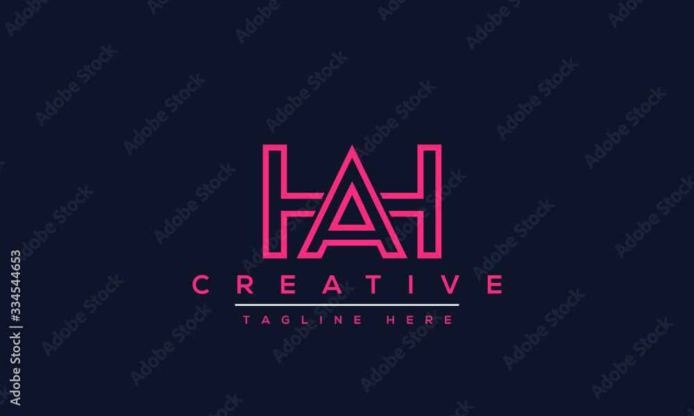 AH Letter Logo Design. Creative Modern A H Letters icon vector Illustration. AH Letter Logo Design. Creative Modern A H Letters icon vector Illustration.
