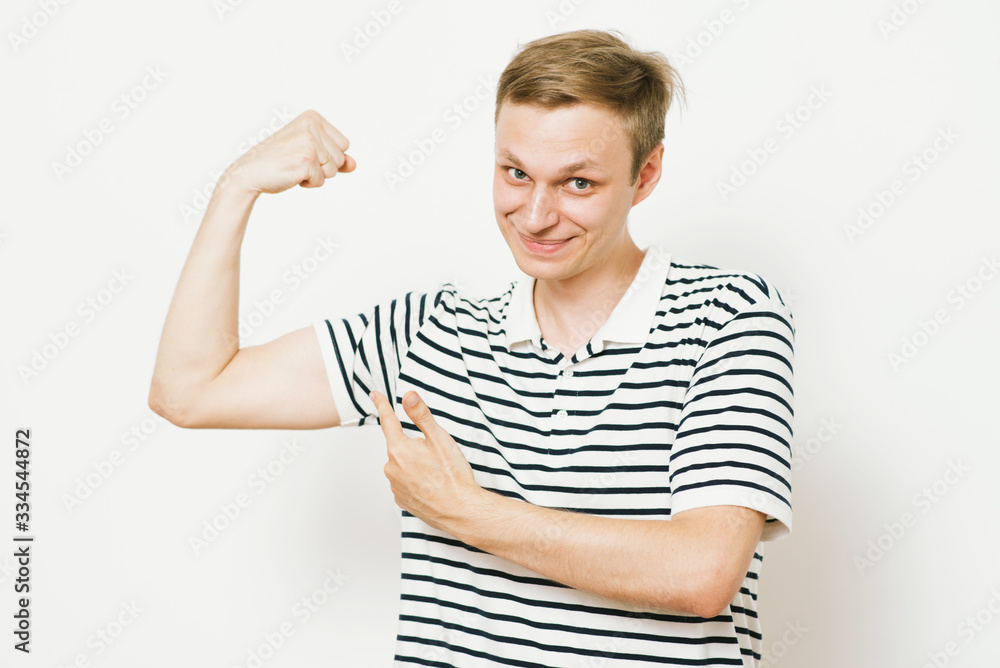 man showing her muscles man showing her muscles