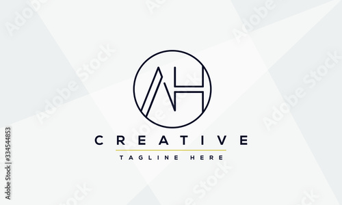 AH Letter Logo Design. Creative Modern A H Letters icon vector Illustration. photo