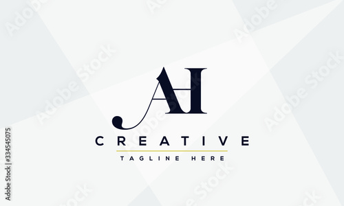 AH Letter Logo Design. Creative Modern A H Letters icon vector Illustration. photo