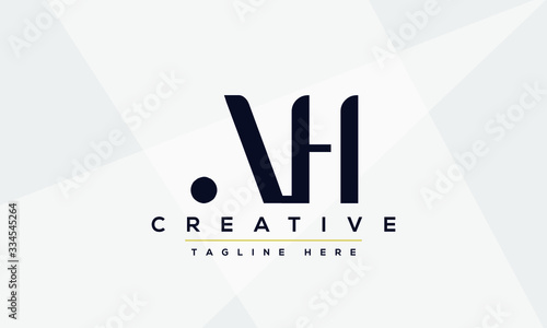 AH Letter Logo Design. Creative Modern A H Letters icon vector Illustration. photo