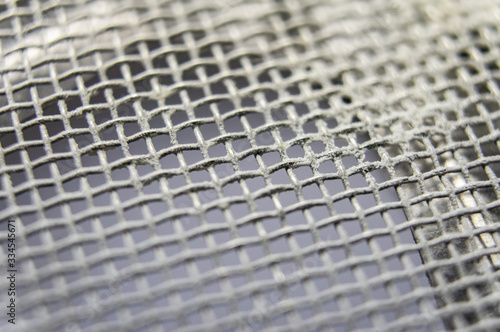 Metal steel mesh closeup. Closeup