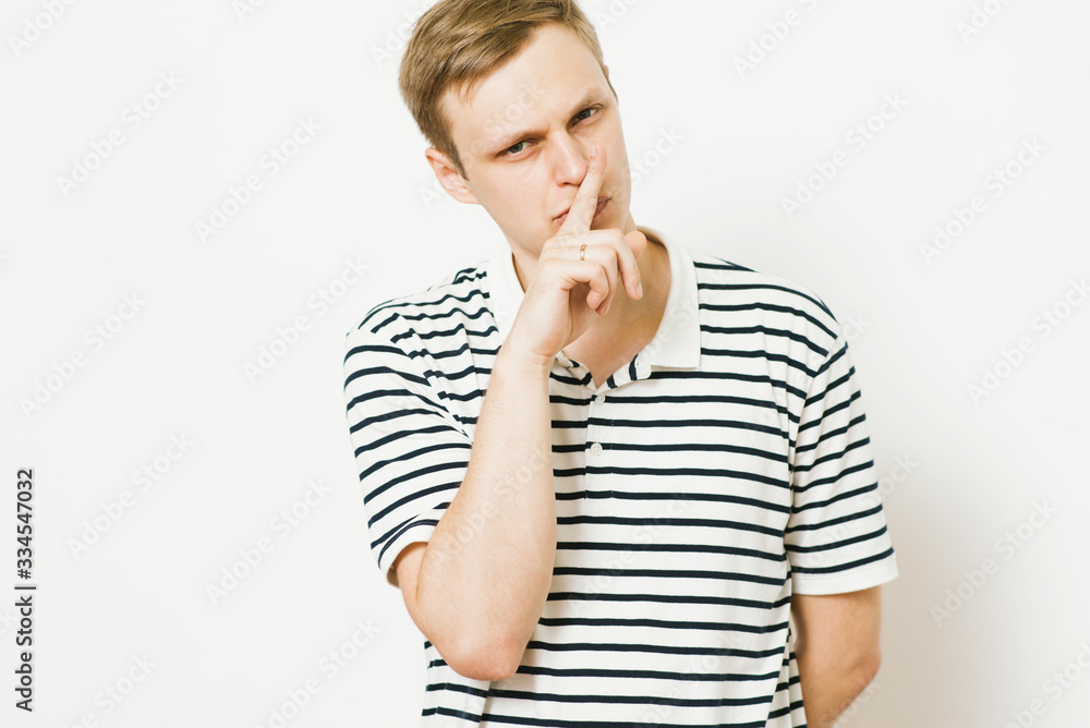 man put finger on her lips man put finger on her lips