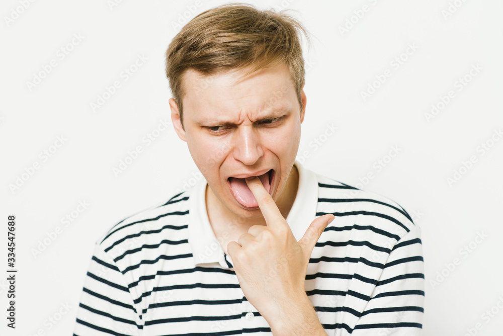 male of European appearance causes vomiting putting his fingers in his mouth on a , nausea male of European appearance causes vomiting putting his fingers in his mouth on a , nausea