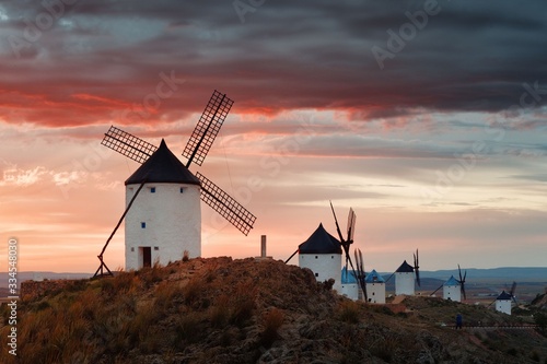 Windmill sunset