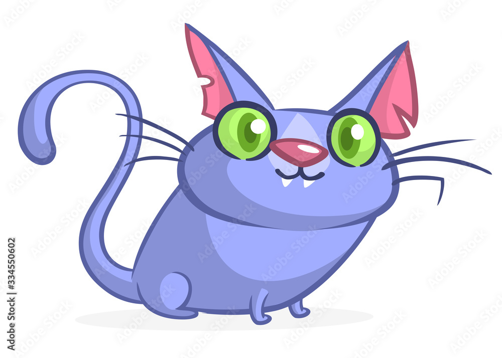 Cute and funny cartoon cat. Vector illustration Cute and funny cartoon cat. Vector illustration