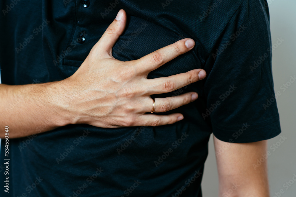 A man with a heart attack A man with a heart attack