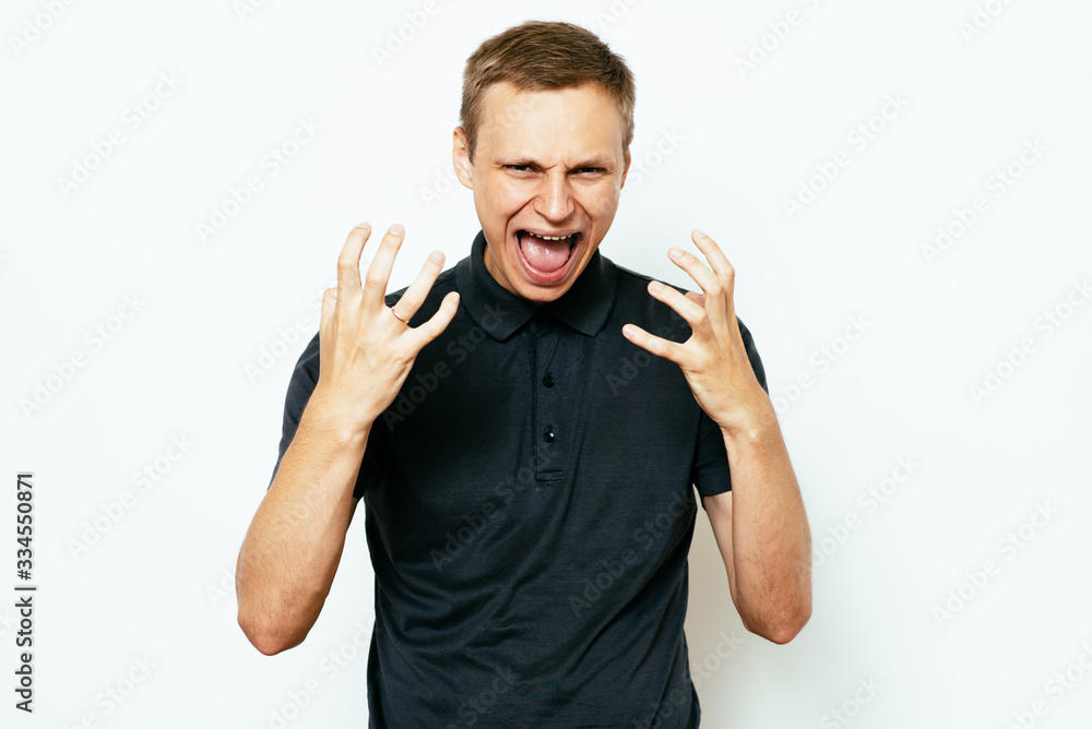 Angry man screaming Angry man screaming