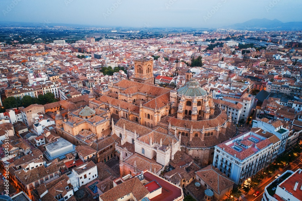 Obraz premium Granada Cathedral aerial view