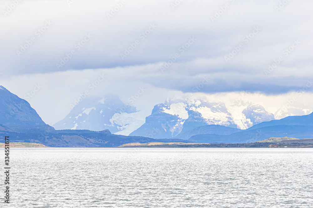 Sea and mountais of Puerto Natales - Chile Sea and mountais of Puerto Natales - Chile