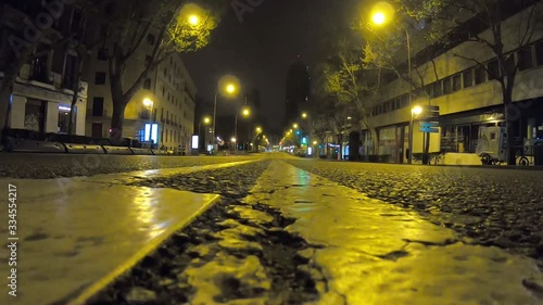 Calle de Madrid vacia debido a la cuarentena del coronavirus en españa