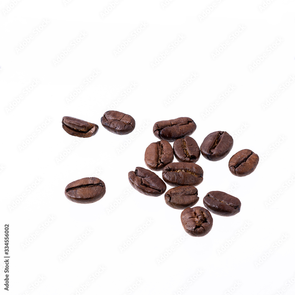 coffee beans on white background coffee beans on white background