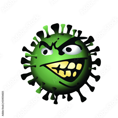Illustration of an angry, nasty virus!