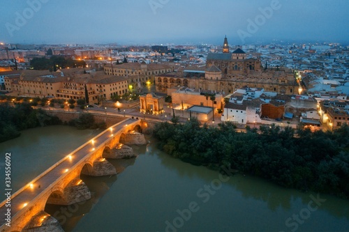 Cordoba aerial view at night