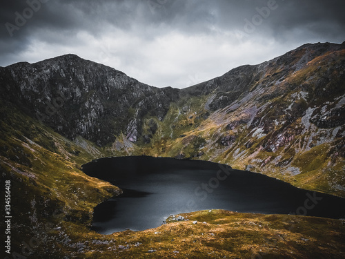 lake in mountains photo