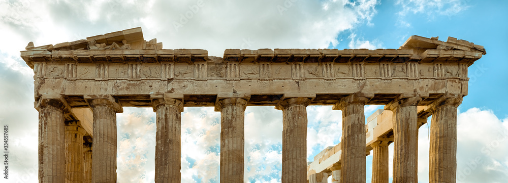 Ruins of Parthenon on the Acropolis - 447 BC - in Athens, Greece
