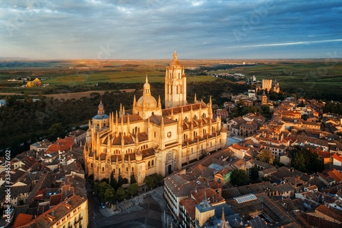 Segovia Cathedral aerial view