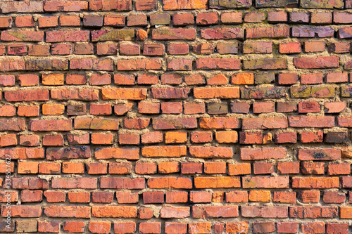 Old red brick wall as background  brick background