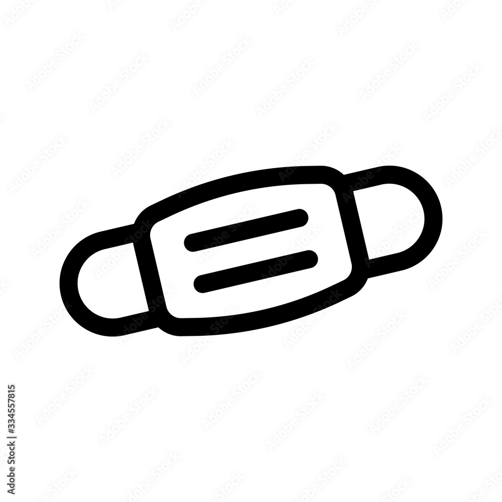 Medical mask icon vector isolated . COVID - 19 prevention . Hantavirus prevention Medical mask icon vector isolated . COVID - 19 prevention . Hantavirus prevention