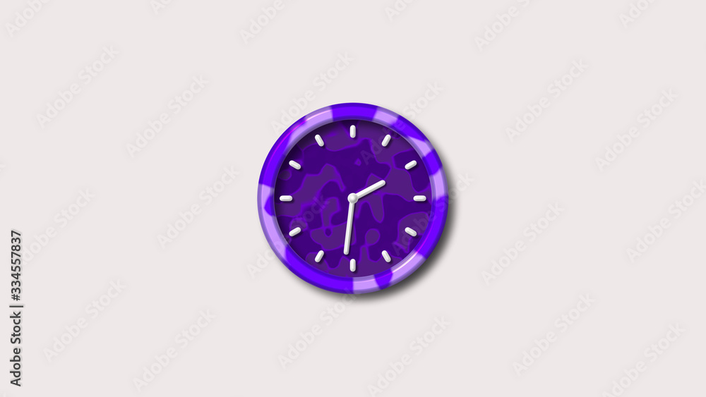 White background purple army clock,army clock icon,3d wall clock White background purple army clock,army clock icon,3d wall clock