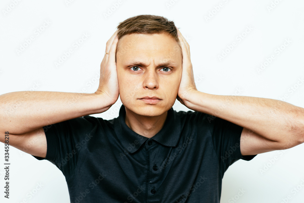 Close ears man Close ears man