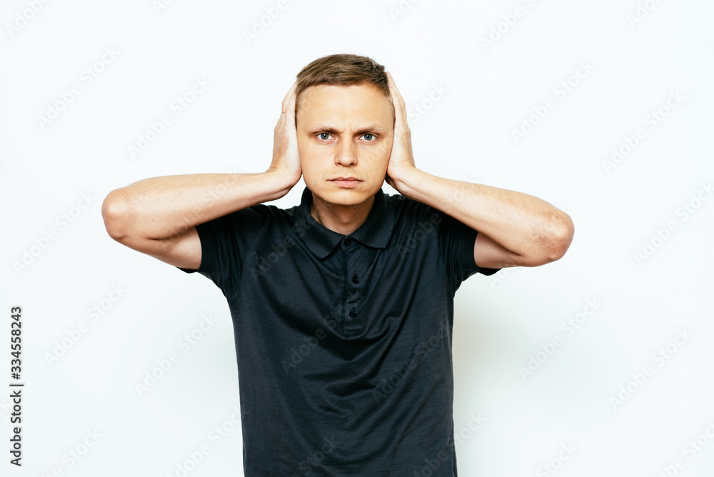 Close ears man Close ears man