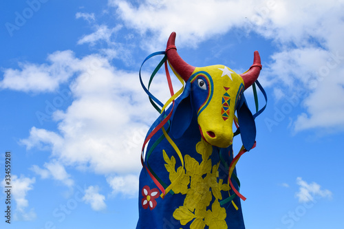 Aracaju, Sergipe, Brazil - March 12, 2020: Monument to Sergipano folklore, sculptures of folk characters located in Largo da Gente Sergipana.