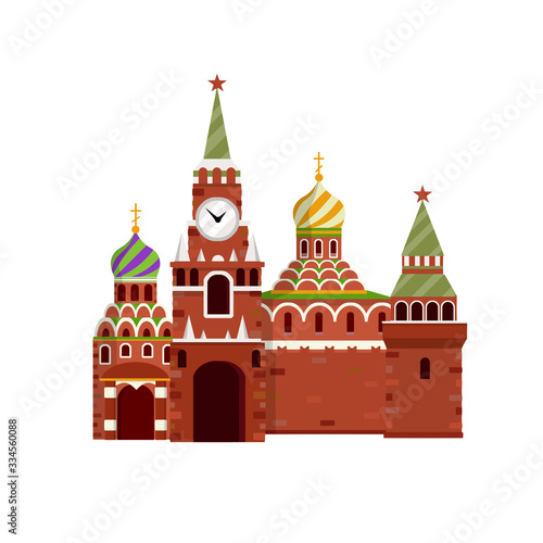 Moscow's kremlin. Residence of the Russian. President on red square.