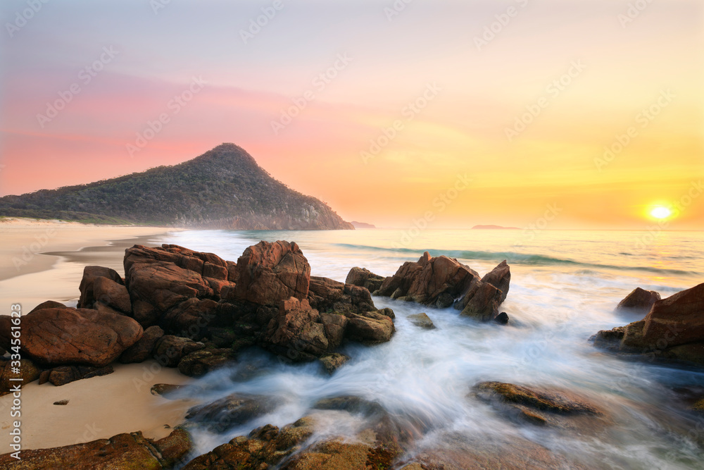 Australia sunrise broken beach Australia sunrise broken beach