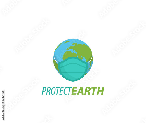 Protect Earth - corona virus logo