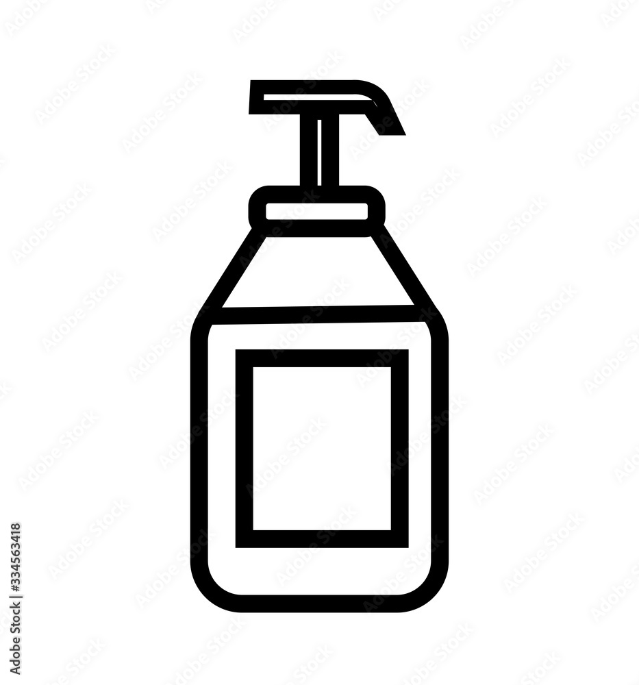 Antiseptic line icon vector icon isolated on white background antiseptic Antiseptic line icon vector icon isolated on white background antiseptic
