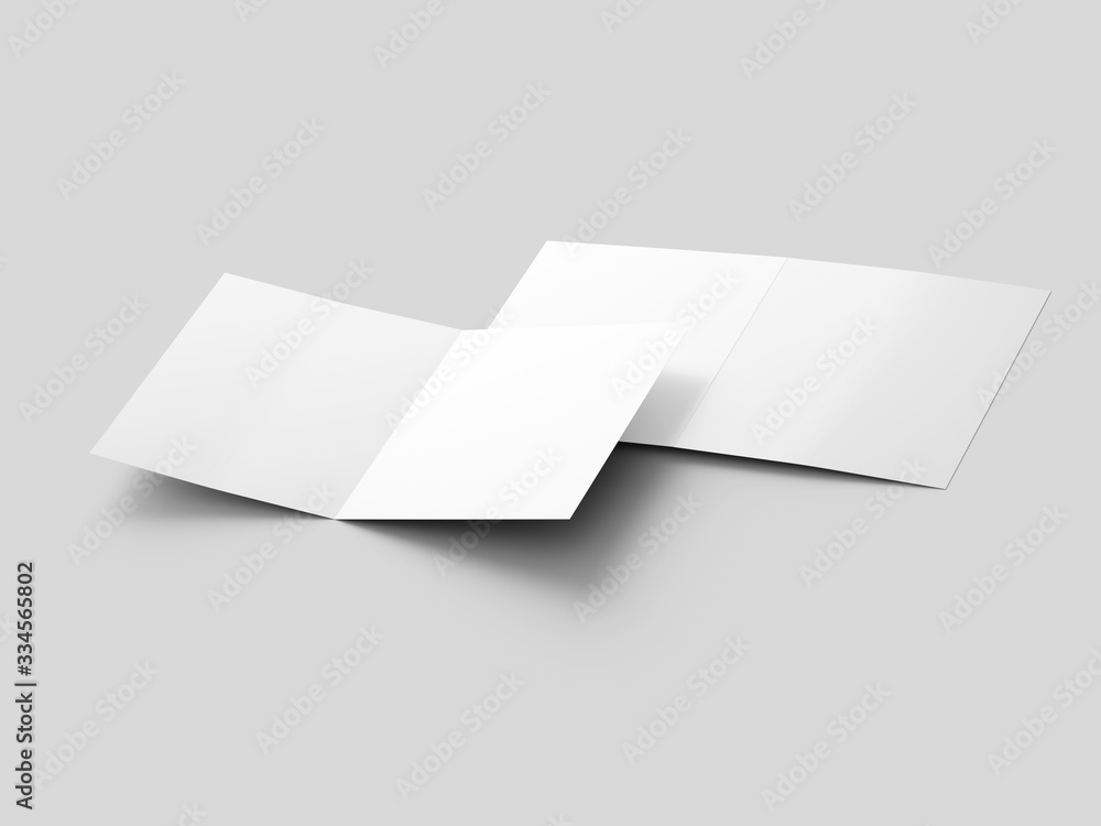 Brochure in square format folded to two - mockup Brochure in square format folded to two - mockup