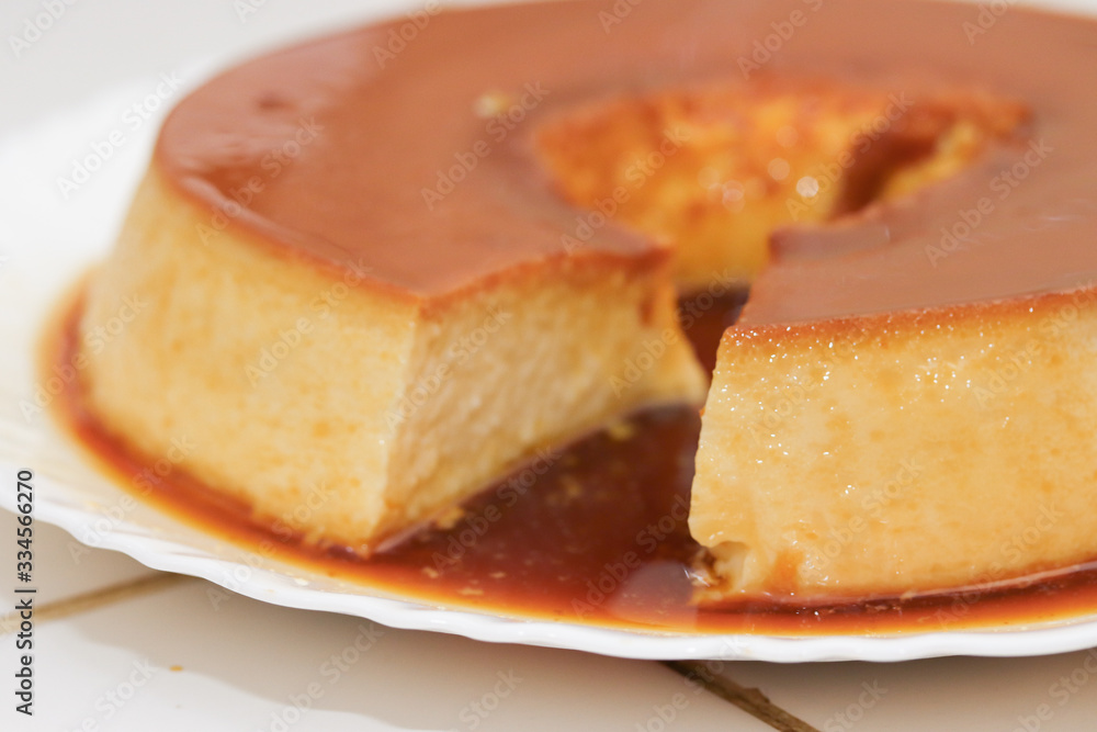 Condensed milk pudding