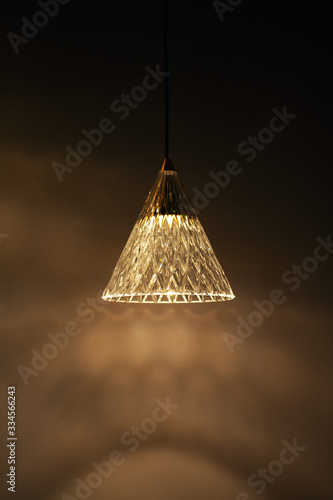 glass pendant chandelier with light