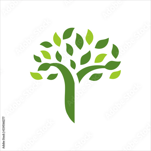 Letter Y Tree Leaf Nature Logo Design Vector