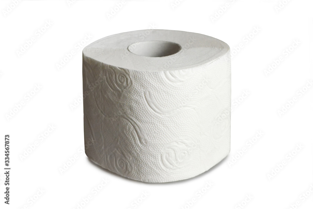 Roll of toilet paper isolated on white background Roll of toilet paper isolated on white background
