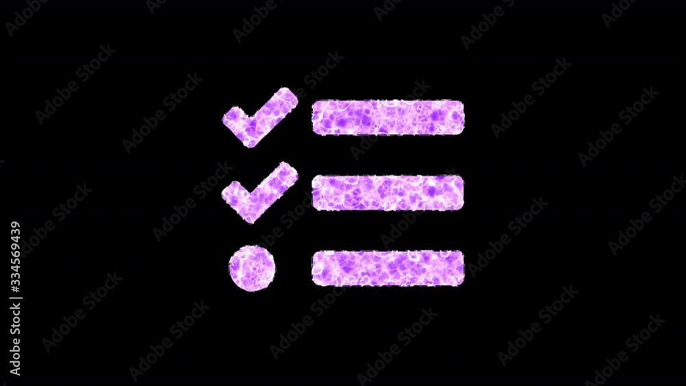 Symbol tasks shimmers in three colors: Purple, Green, Pink. In - Out loop. Alpha channel Premultiplied - Matted with color black Symbol tasks shimmers in three colors: Purple, Green, Pink. In - Out loop. Alpha channel Premultiplied - Matted with color black